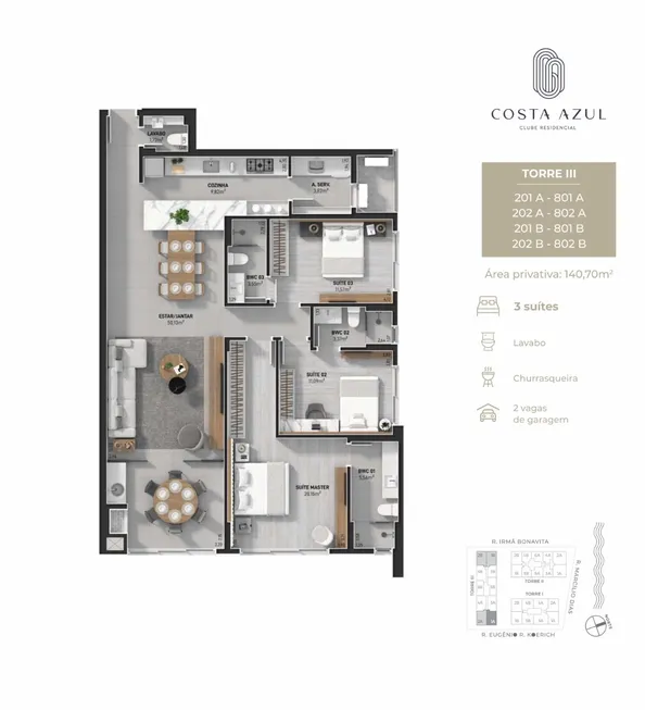 Foto 1 de Apartamento com 3 Quartos à venda, 141m² em Jardim Atlântico, Florianópolis