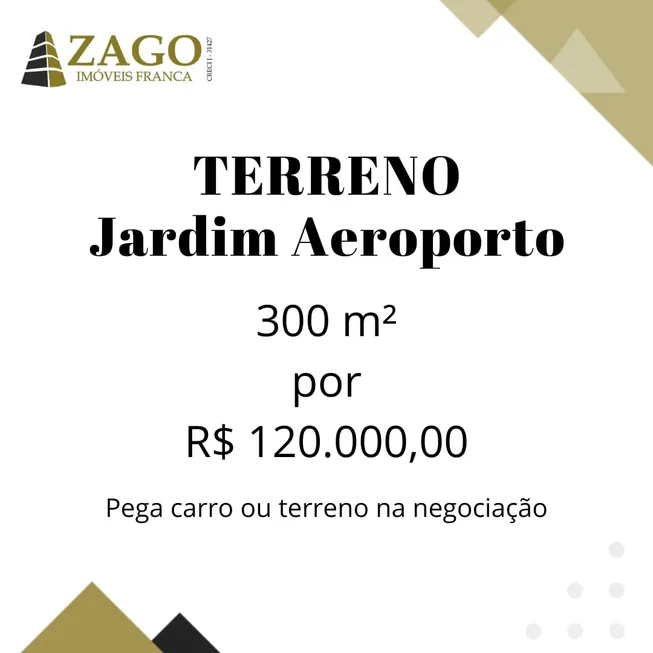 Foto 1 de Lote/Terreno à venda, 300m² em Jardim Aeroporto I, Franca