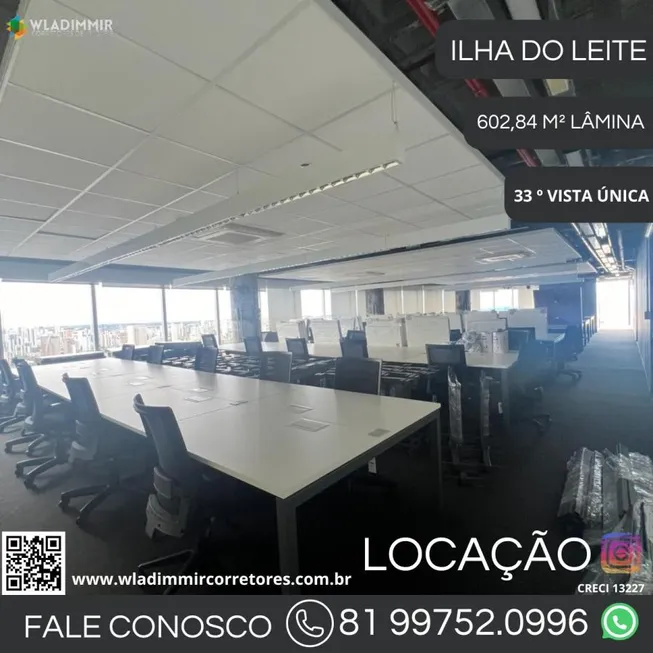 Foto 1 de Sala Comercial para alugar, 602m² em Ilha do Leite, Recife