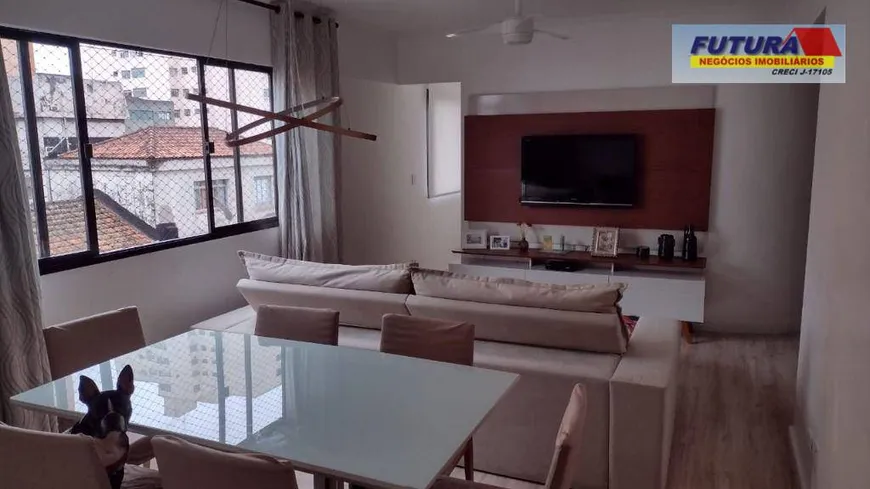 Foto 1 de Apartamento com 3 Quartos à venda, 109m² em Gonzaguinha, São Vicente