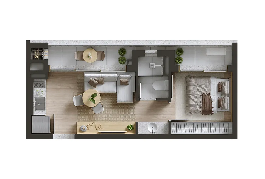 Foto 1 de Apartamento com 1 Quarto à venda, 32m² em Batel, Curitiba