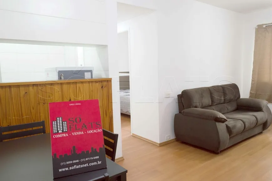 Foto 1 de Flat com 1 Quarto para alugar, 42m² em Moema, São Paulo