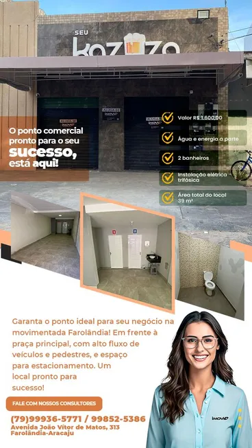 Foto 1 de Ponto Comercial para alugar, 39m² em Farolândia, Aracaju