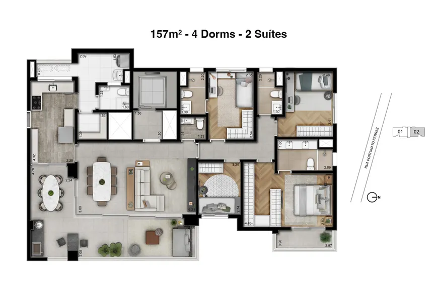 Foto 1 de Apartamento com 4 Quartos à venda, 157m² em Lapa, São Paulo