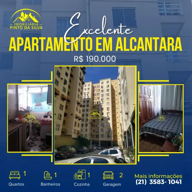 Foto 1 de Apartamento com 1 Quarto à venda, 63m² em Alcântara, São Gonçalo
