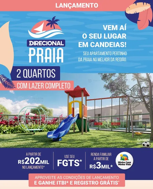 Foto 1 de Apartamento com 2 Quartos à venda, 40m² em Candeias, Jaboatão dos Guararapes