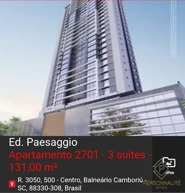 Foto 1 de Apartamento com 3 Quartos à venda, 131m² em Centro, Balneário Camboriú