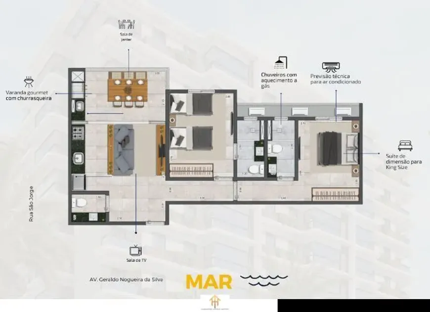 Foto 1 de Apartamento com 2 Quartos à venda, 65m² em Praia Das Palmeiras, Caraguatatuba