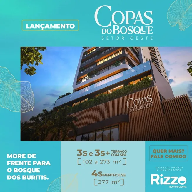 Foto 1 de Apartamento com 3 Quartos à venda, 103m² em Setor Oeste, Goiânia