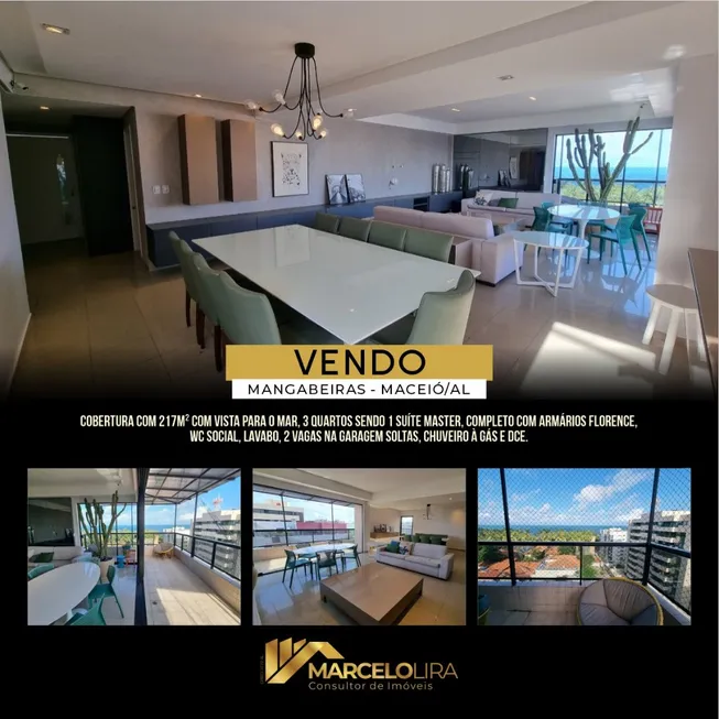 Foto 1 de Apartamento com 3 Quartos à venda, 217m² em Mangabeiras, Maceió