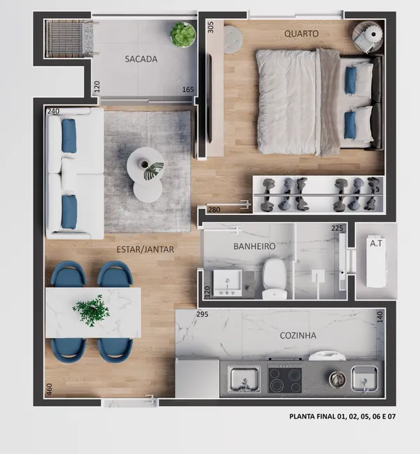 Foto 1 de Apartamento com 1 Quarto à venda, 33m² em Portão, Curitiba