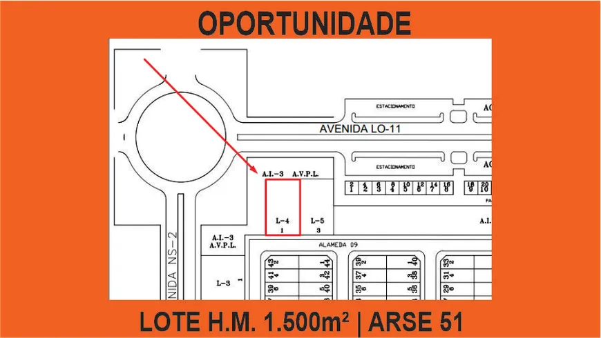 Foto 1 de Lote/Terreno à venda, 1500m² em Plano Diretor Sul, Palmas