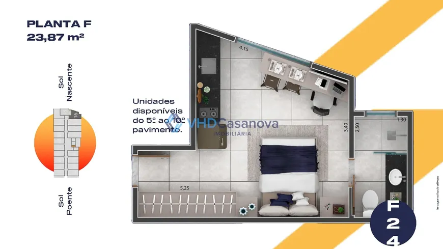 Foto 1 de Apartamento com 1 Quarto à venda, 24m² em Ramos, Viçosa