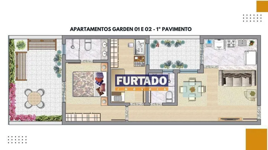 Foto 1 de Apartamento com 2 Quartos à venda, 56m² em Vila Progresso, Santo André