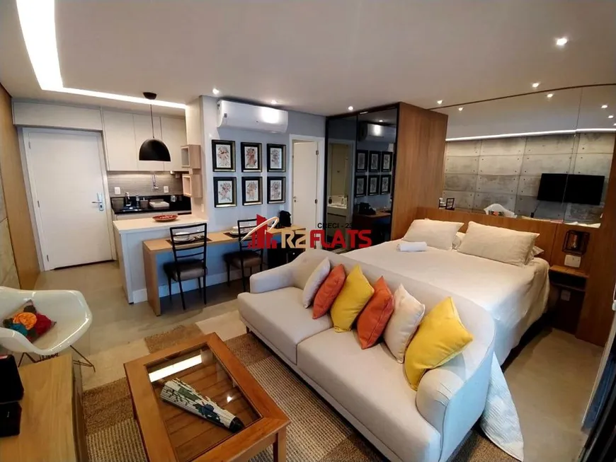 Foto 1 de Flat com 1 Quarto para alugar, 43m² em Brooklin, São Paulo