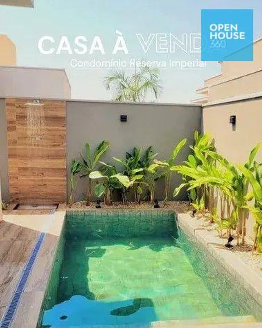 Foto 1 de Casa de Condomínio com 3 Quartos à venda, 146m² em Reserva Imperial, Ribeirão Preto