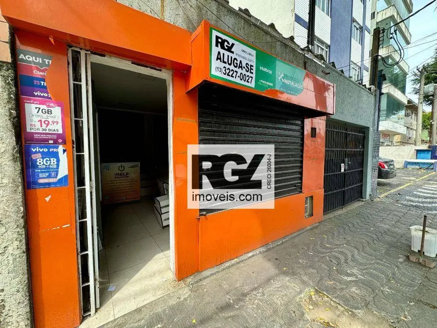 Foto 1 de Ponto Comercial para alugar, 29m² em Aparecida, Santos