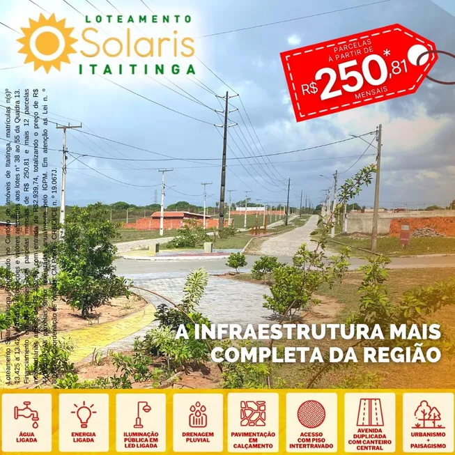 Foto 1 de Lote/Terreno à venda, 145m² em Pedras, Fortaleza