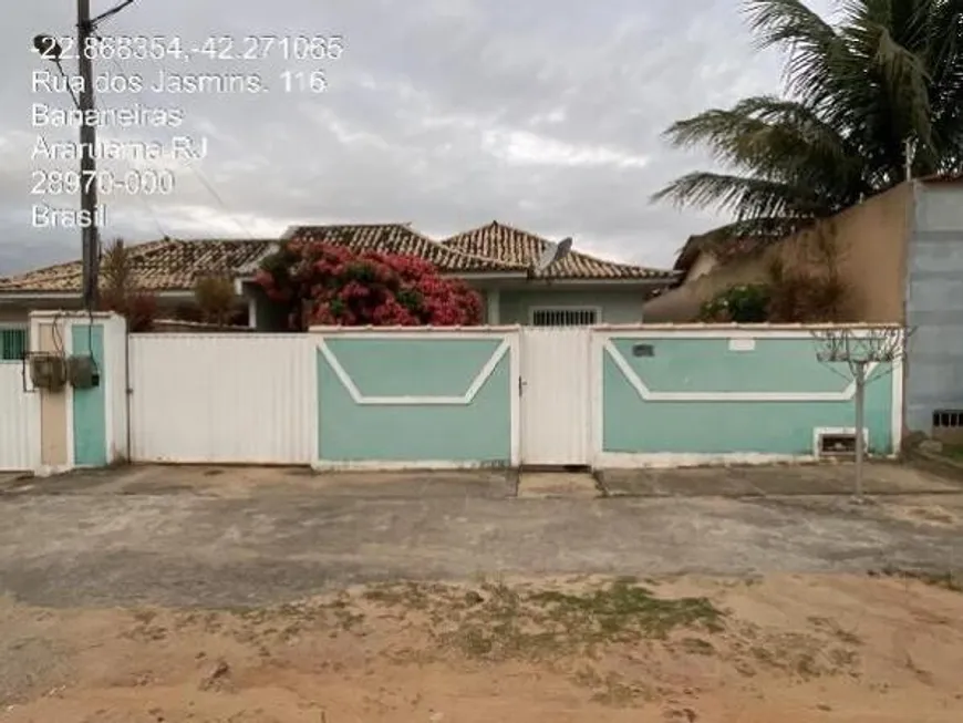 Foto 1 de Casa com 2 Quartos à venda, 81m² em Bananeiras, Araruama