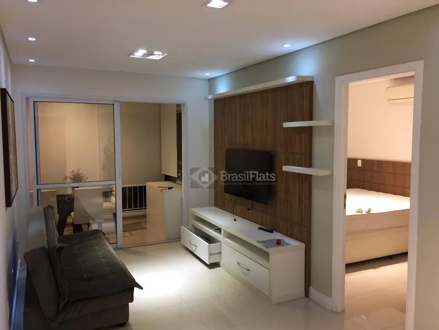 Foto 1 de Flat com 1 Quarto para alugar, 45m² em Brooklin, São Paulo