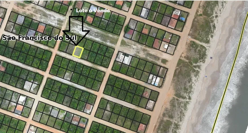 Foto 1 de Lote/Terreno à venda, 300m² em Praia do Ervino, São Francisco do Sul