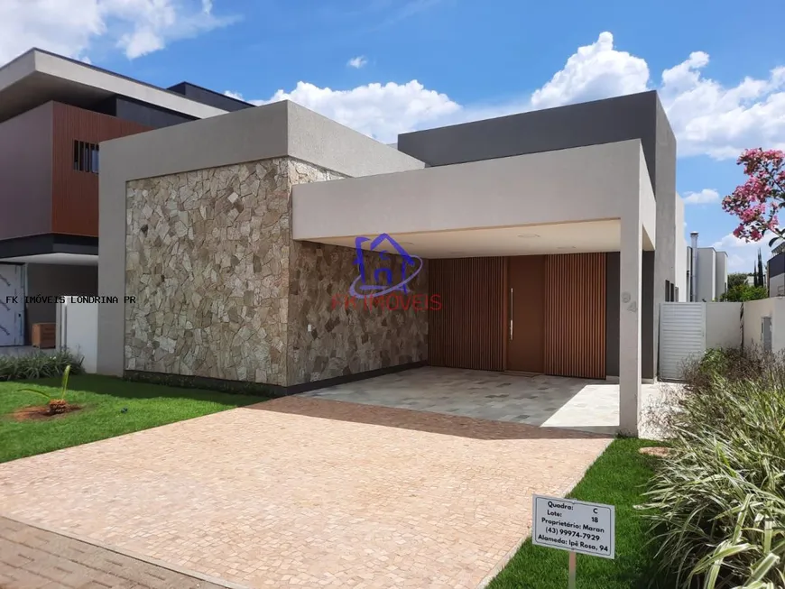 Foto 1 de Casa de Condomínio com 3 Quartos à venda, 178m² em Vivendas Do Arvoredo, Londrina