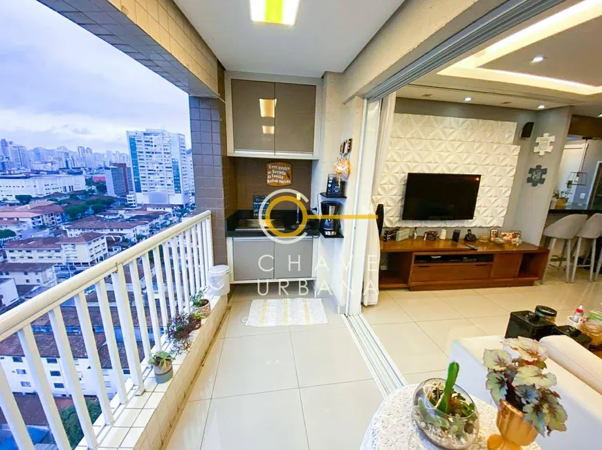 Foto 1 de Apartamento com 3 Quartos à venda, 92m² em Encruzilhada, Santos