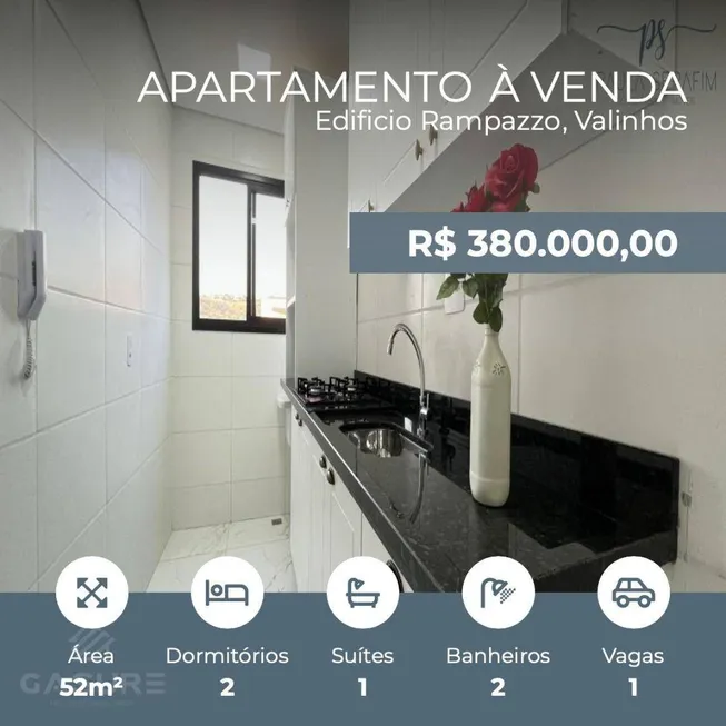 Foto 1 de Apartamento com 2 Quartos à venda, 52m² em Ortizes, Valinhos