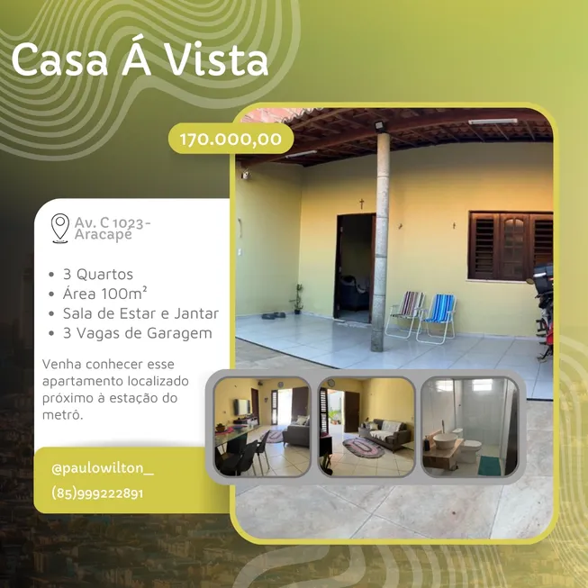 Foto 1 de Casa com 4 Quartos à venda, 100m² em ARACAPE, Fortaleza