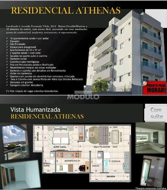 Foto 1 de Apartamento com 2 Quartos à venda, 55m² em Osvaldo Rezende, Uberlândia
