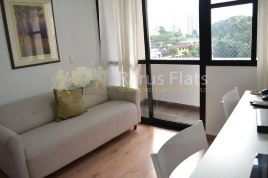 Foto 1 de Flat com 1 Quarto para alugar, 45m² em Morumbi, São Paulo