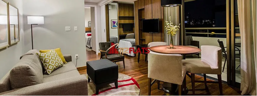 Foto 1 de Flat com 1 Quarto para alugar, 40m² em Brooklin, São Paulo