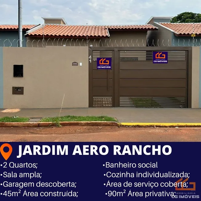 Foto 1 de Casa com 2 Quartos à venda, 45m² em Jardim Aero Rancho, Campo Grande