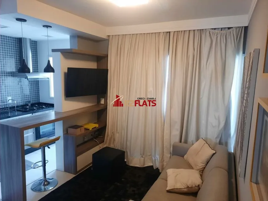 Foto 1 de Flat com 1 Quarto para alugar, 47m² em Campo Belo, São Paulo