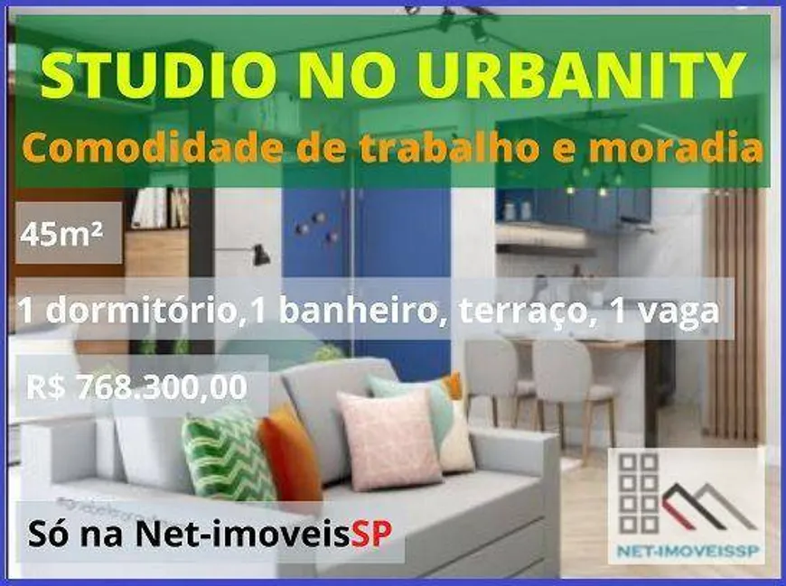 Foto 1 de Apartamento com 1 Quarto à venda, 45m² em Vila Cruzeiro, São Paulo