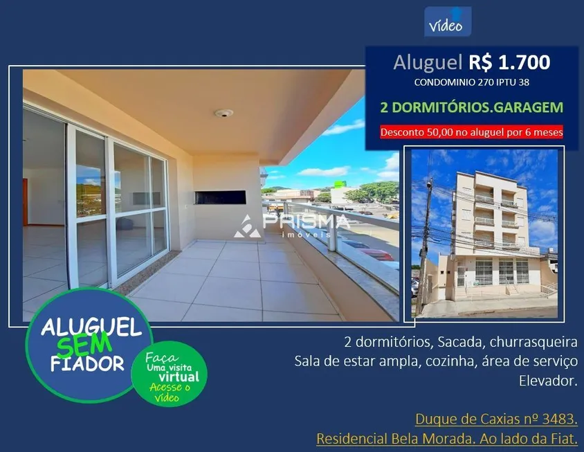 Foto 1 de Apartamento com 2 Quartos para alugar, 80m² em Nonoai, Santa Maria