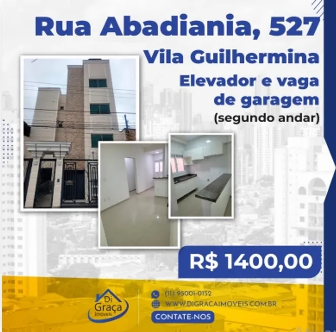 Foto 1 de Apartamento com 2 Quartos para alugar, 45m² em Vila Guilhermina, São Paulo