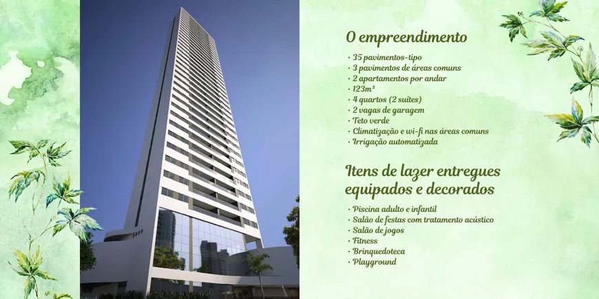 Foto 1 de Apartamento com 4 Quartos à venda, 123m² em Dois Irmãos, Recife