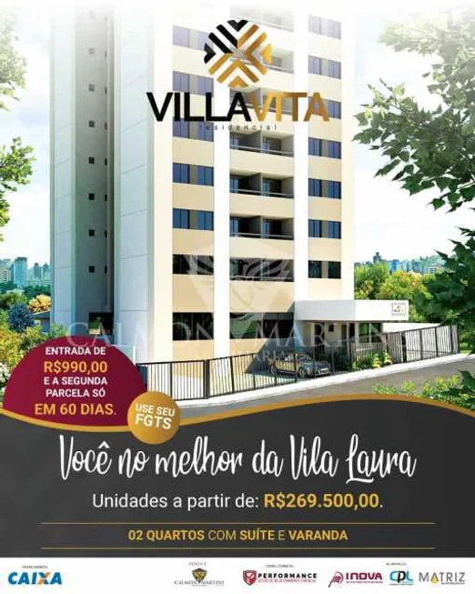 Foto 1 de Apartamento com 2 Quartos à venda, 54m² em Vila Laura, Salvador