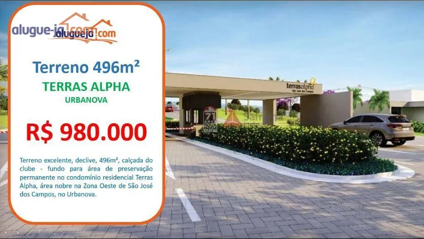 Foto 1 de Lote/Terreno à venda, 496m² em Condomínio Residencial Alphaville I , São José dos Campos