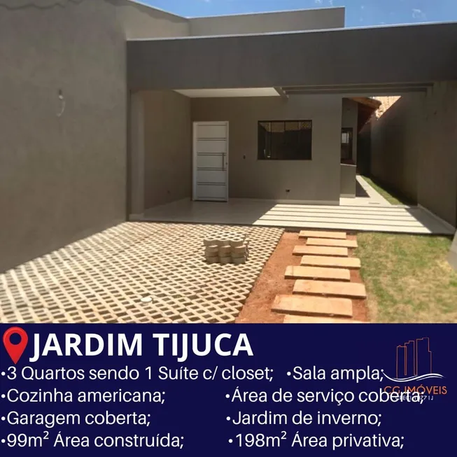 Foto 1 de Casa com 3 Quartos à venda, 99m² em Jardim Tijuca, Campo Grande