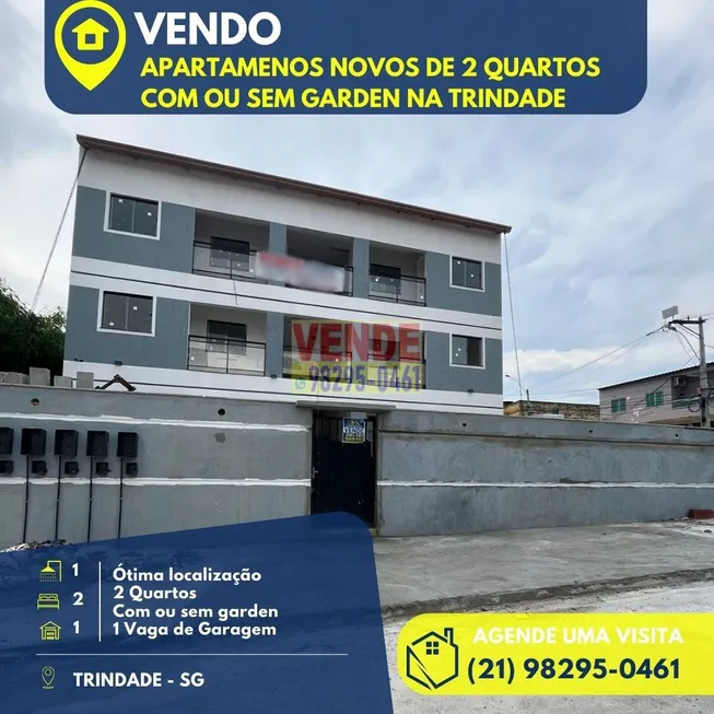 Foto 1 de Apartamento com 2 Quartos à venda, 60m² em Trindade, São Gonçalo