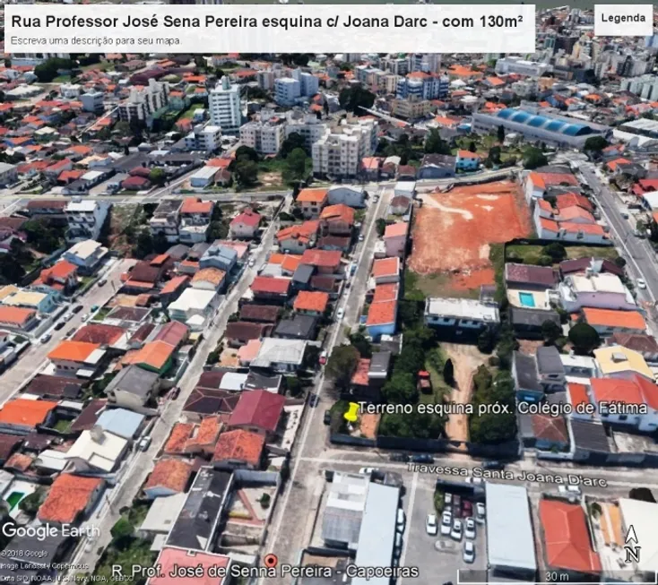 Foto 1 de Lote/Terreno à venda, 130m² em Capoeiras, Florianópolis
