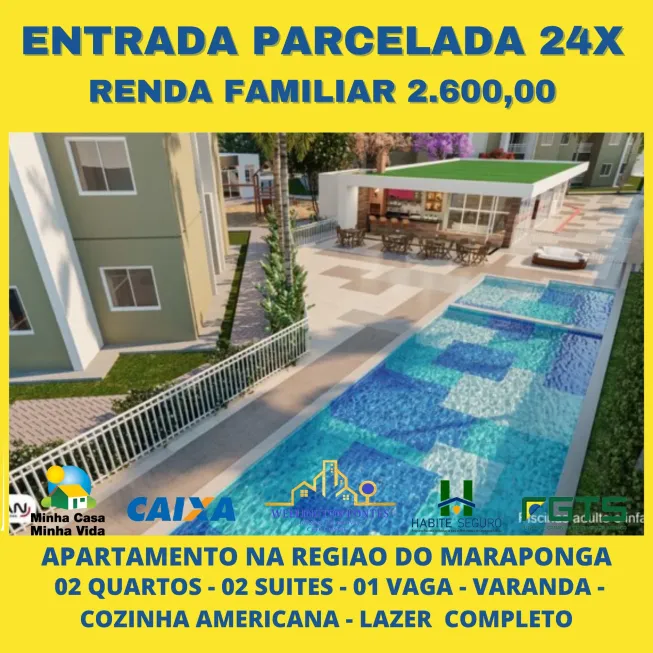 Foto 1 de Apartamento com 2 Quartos à venda, 48m² em Maraponga, Fortaleza