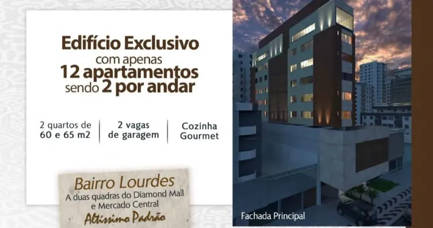 Foto 1 de Apartamento com 2 Quartos à venda, 60m² em Lourdes, Belo Horizonte