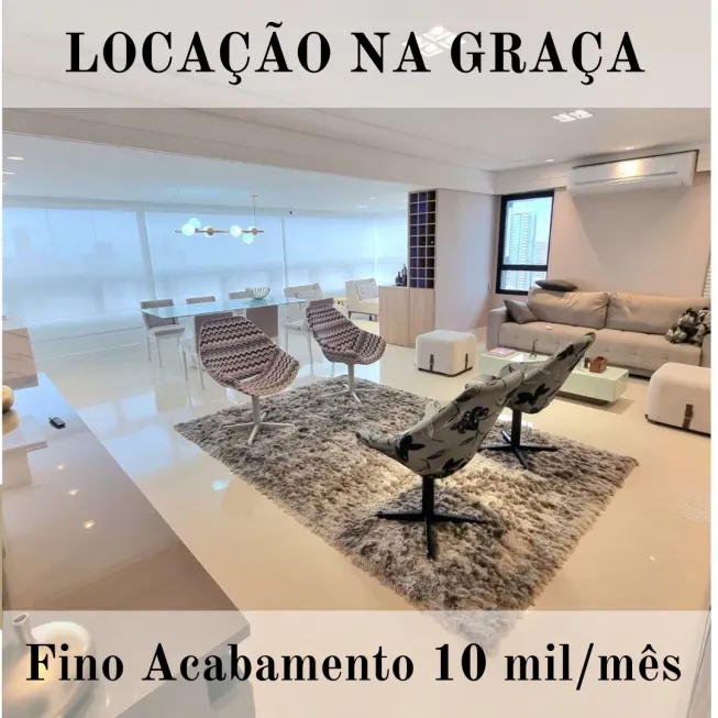 Foto 1 de Apartamento com 3 Quartos para alugar, 140m² em Graça, Salvador