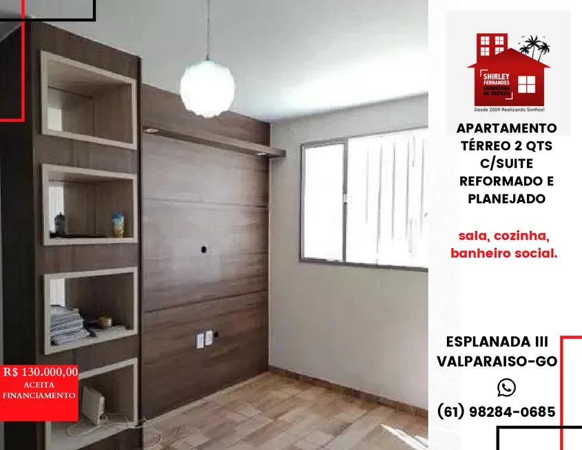Foto 1 de Apartamento com 2 Quartos à venda, 45m² em Parque Esplanada Ii, Valparaíso de Goiás