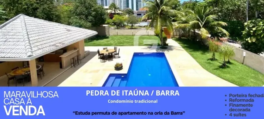 Foto 1 de Casa de Condomínio com 4 Quartos à venda, 650m² em Barra da Tijuca, Rio de Janeiro