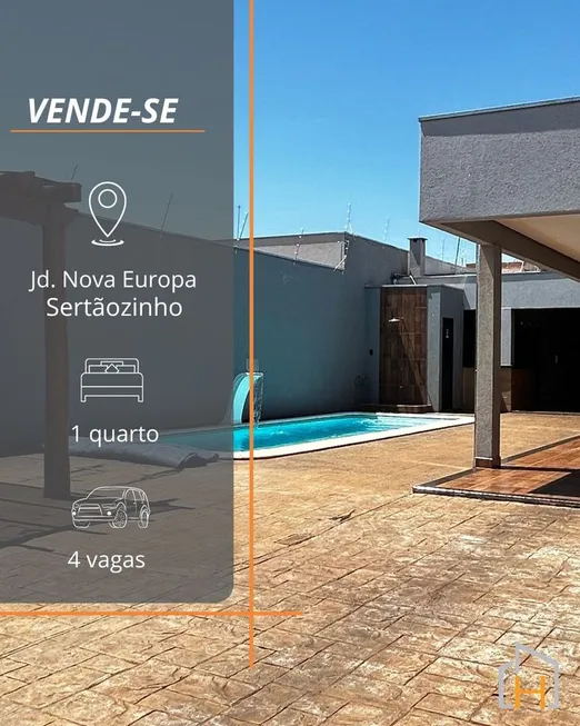 Foto 1 de Casa com 1 Quarto à venda, 300m² em Jardim Nova Europa, Sertãozinho