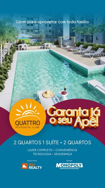 Quattro Residencial Clube - More no que é seu!